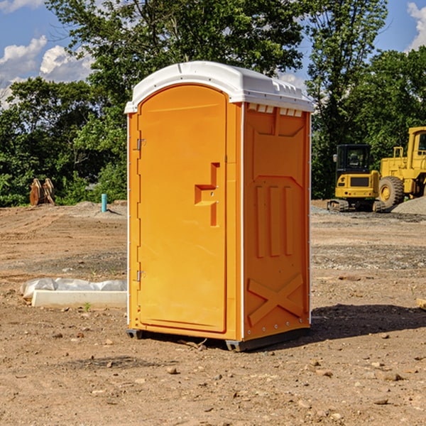 what is the cost difference between standard and deluxe portable toilet rentals in Harmony CA